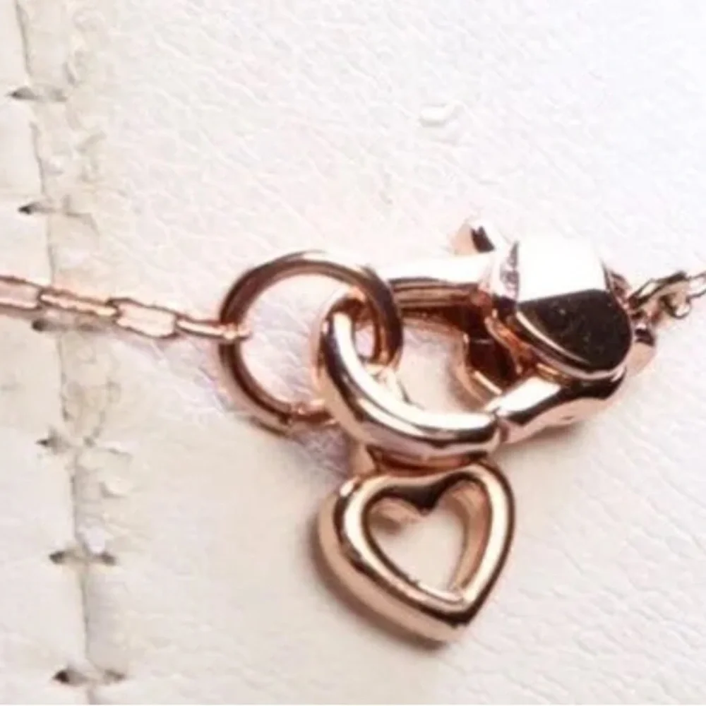 Kate Spade Rose Gold Tone Ruby Cubic Zirconia Mini Dazzle Pendant New - Picture 3 of 3